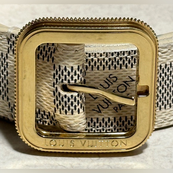 Louis Vuitton Damier Azur Canvas Tresor Belt - Picture 3 of 11